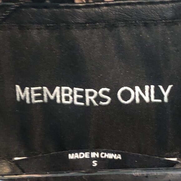 Members Only Womens Zip Front Moto Jacket Small Black Gold Tone Chain Link FLAWS - Picture 8 of 13